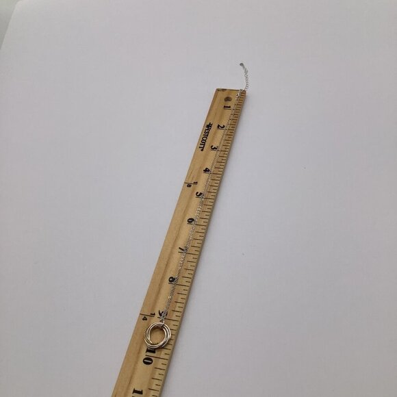 925 Sterling Silver 70th Birthday Necklace Pendant With Six Rings & One Gold Rin - Picture 10 of 16